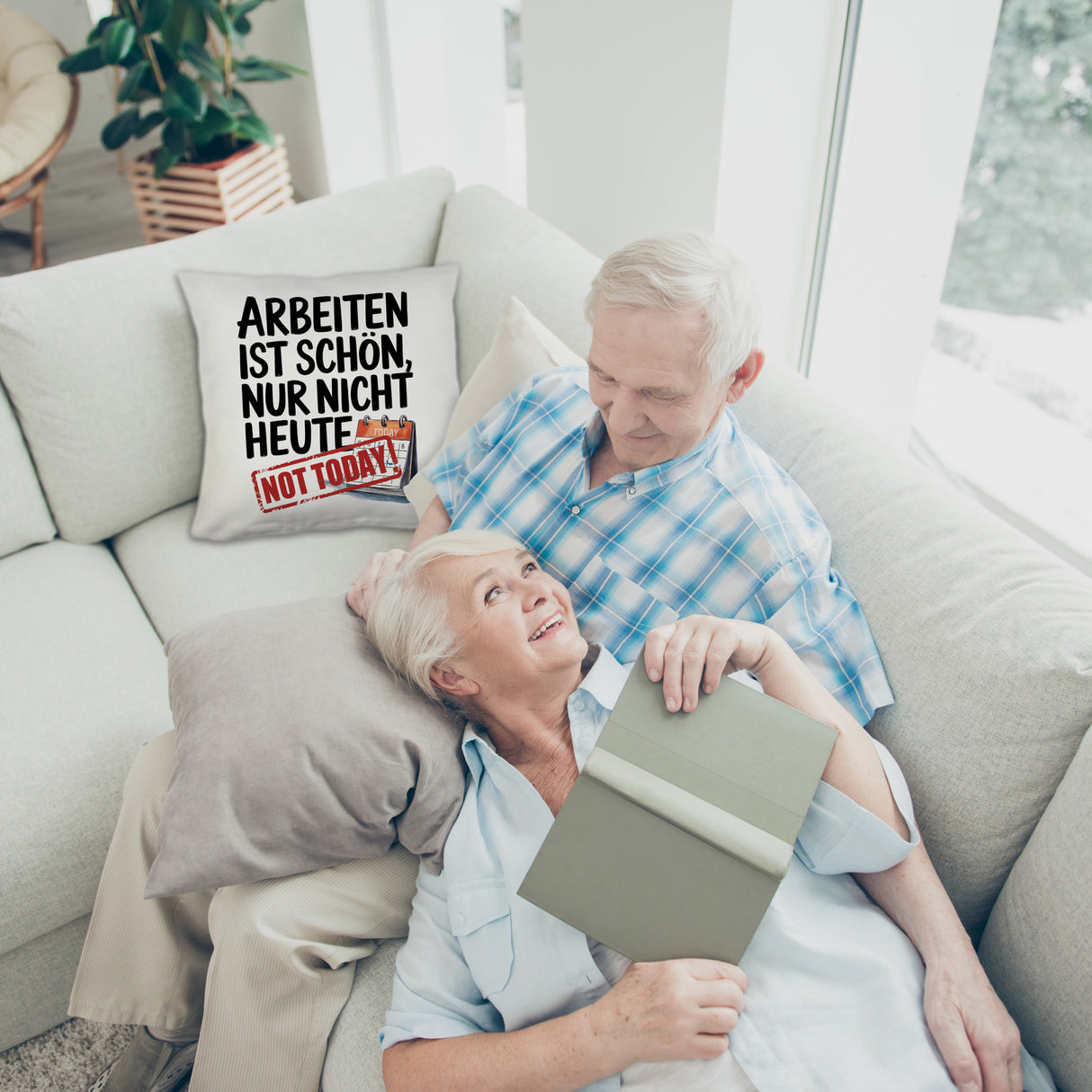 Nicht heute Arbeiten Kissen Arbeiten ist schön