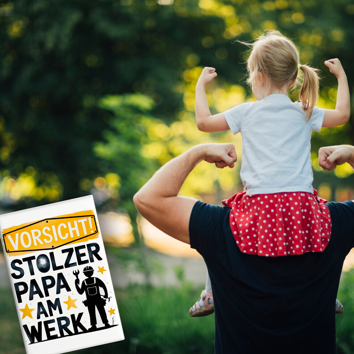 Vorsicht! Stolzer Papa am Werk Souvenir Souvenir Magnet