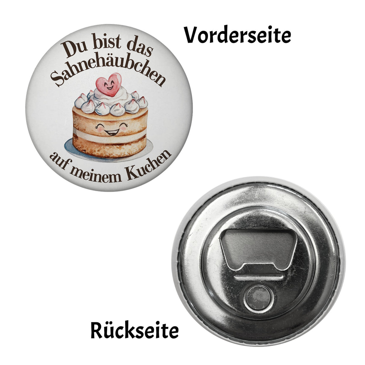 Du bist das Sahnehäubchen Magnet Kuchen mit Sahnehäubchen