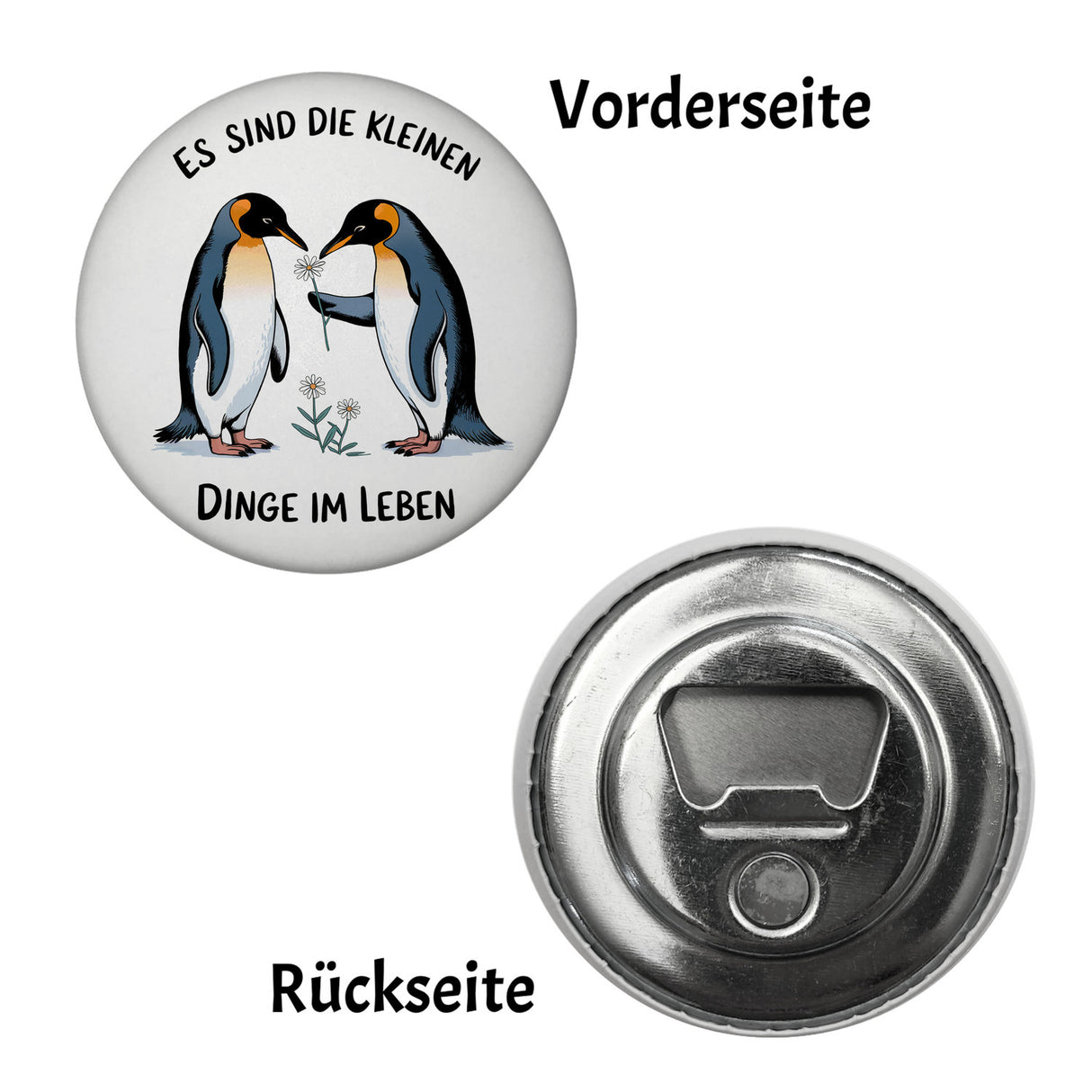 Pinguine Blumen - Es sind die Kleinen Dinge Magnet
