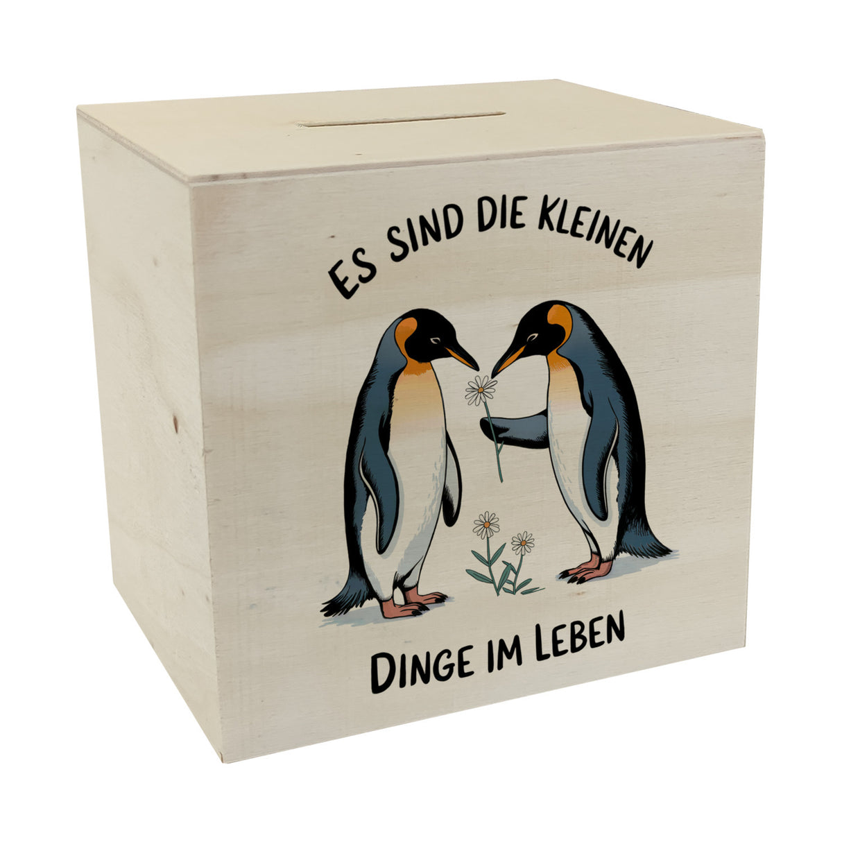 Pinguine Blumen - Es sind die Kleinen Dinge Spardose