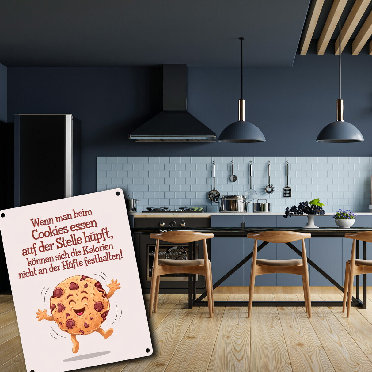 Cookie mit Spruch Metallschild in 15x20 cm für Keks-Liebhaber