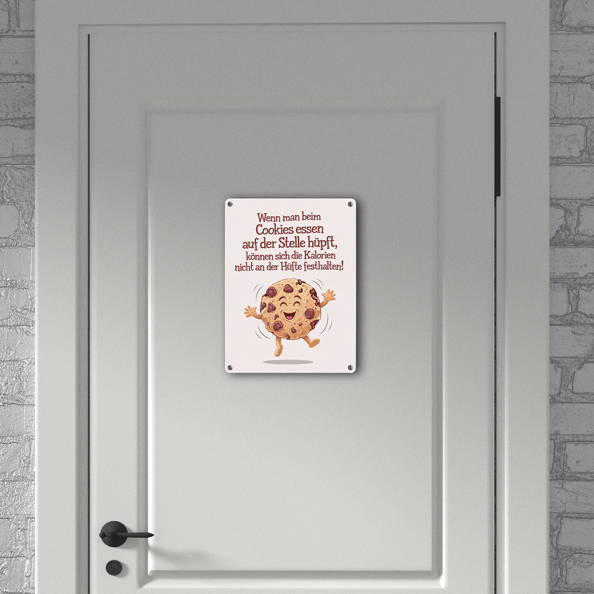 Cookie mit Spruch Metallschild in 15x20 cm für Keks-Liebhaber