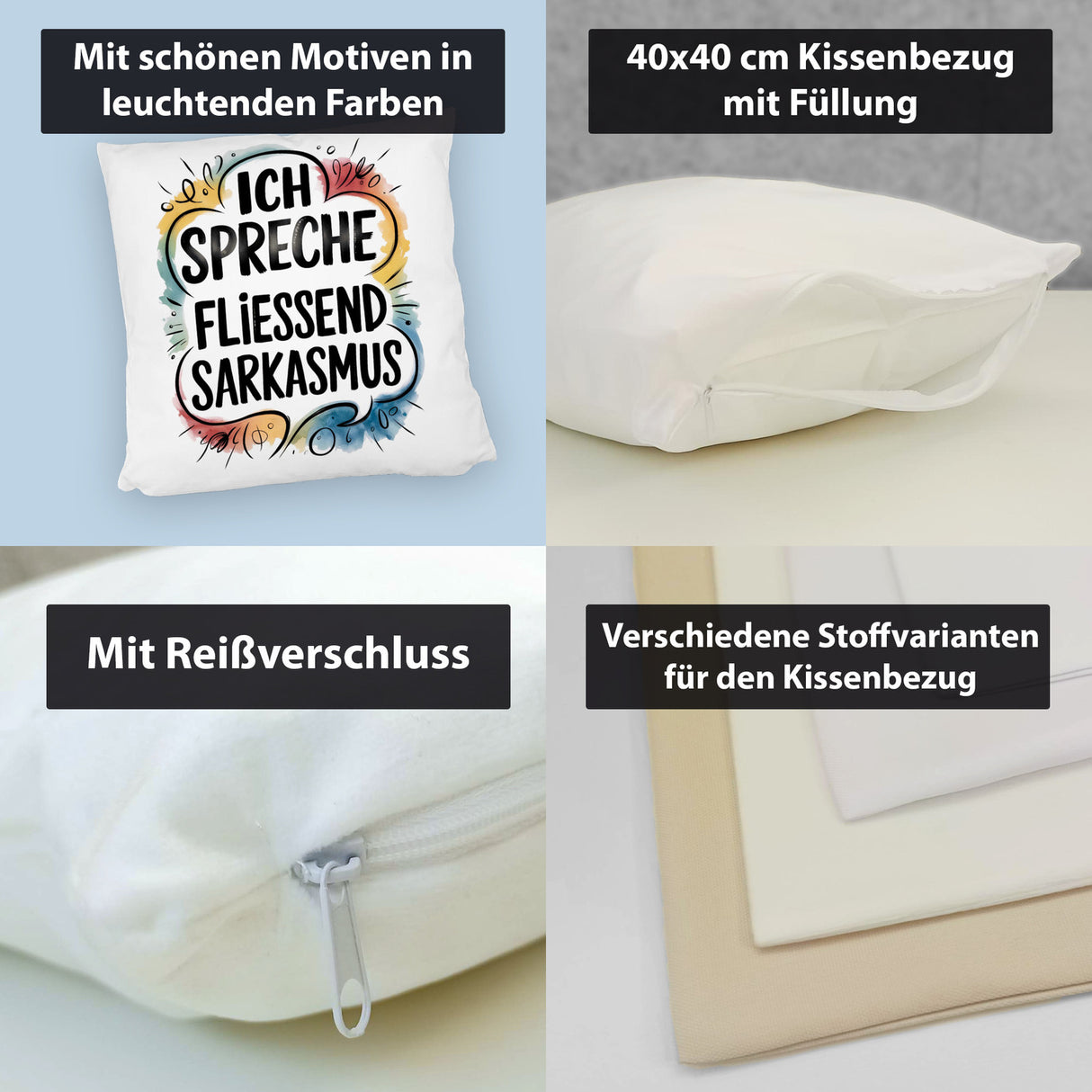 Ich spreche fließend Sarkasmus Kissen