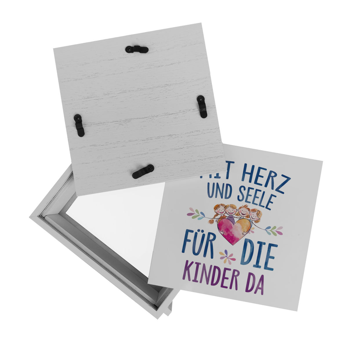 Mit Herz für Kinder da Spardose Herz Umarmt Kinder