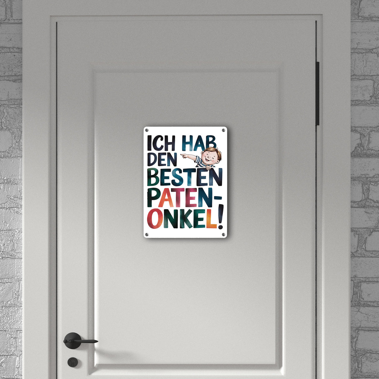Bester Patenonkel Metallschild in 15x20 cm Dekoration