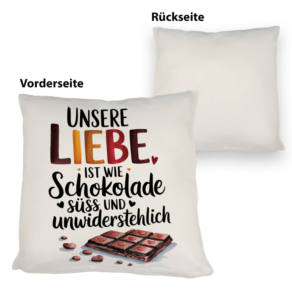 Liebe ist wie Schokolade Kissen Schokoladentafel
