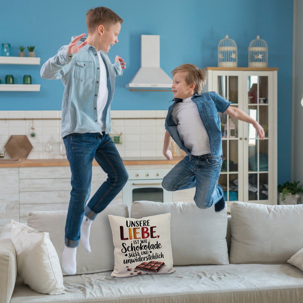 Liebe ist wie Schokolade Kissen Schokoladentafel