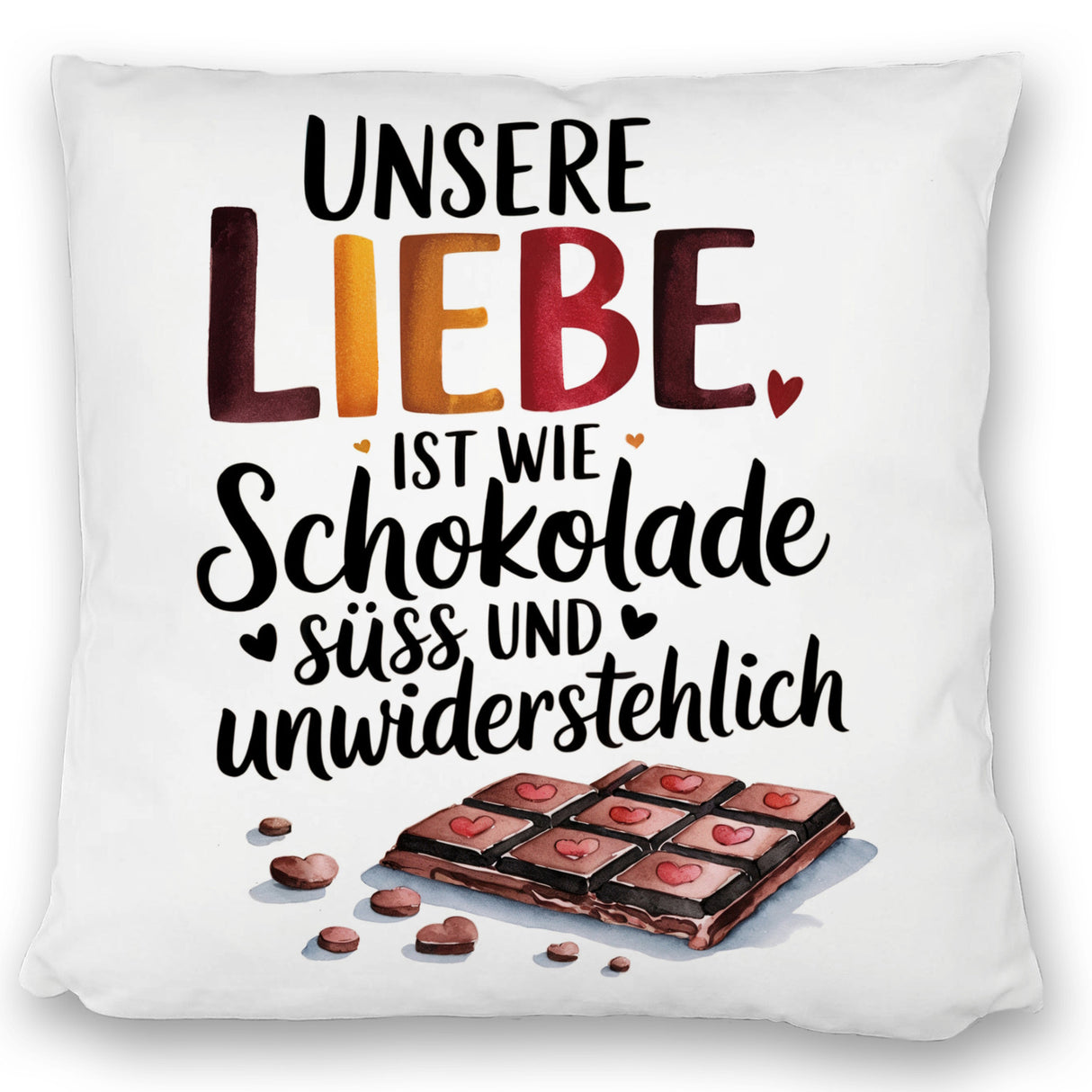 Liebe ist wie Schokolade Kissen Schokoladentafel