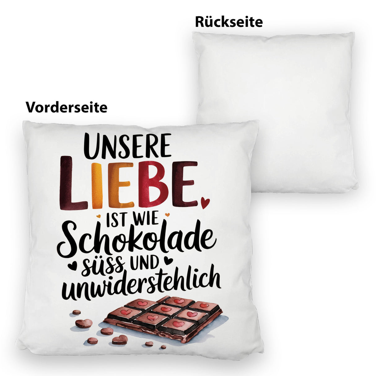 Liebe ist wie Schokolade Kissen Schokoladentafel
