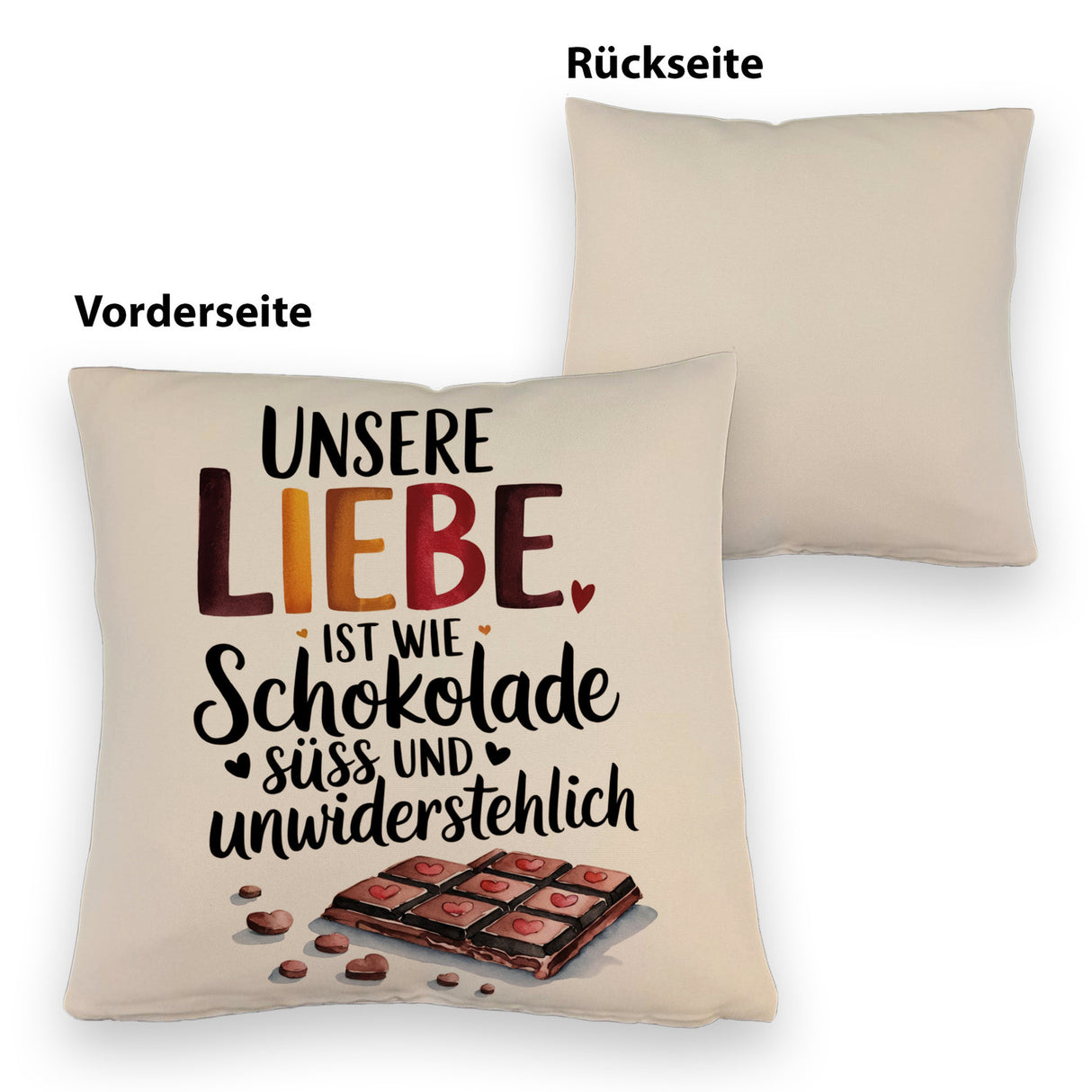 Liebe ist wie Schokolade Kissen Schokoladentafel