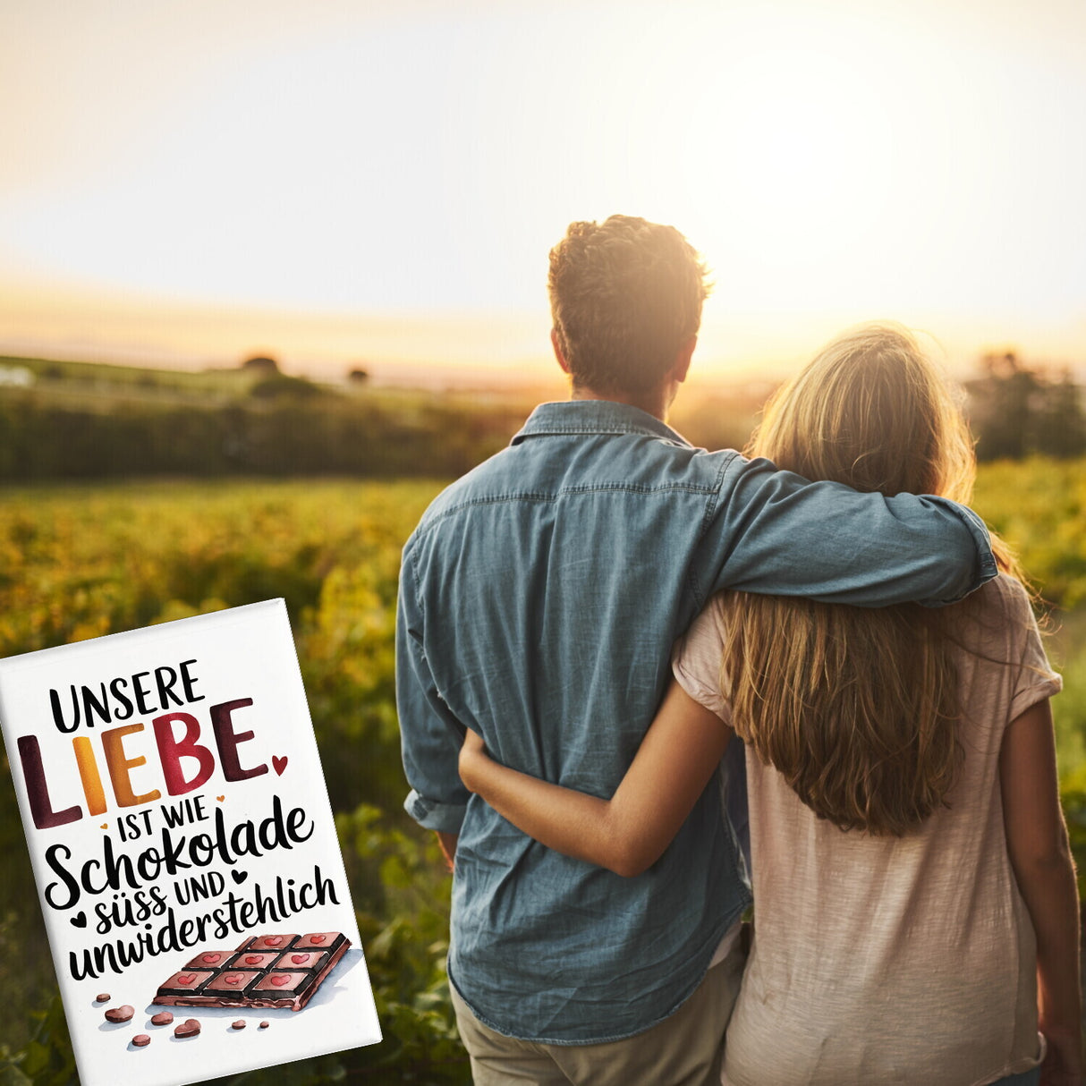 Liebe ist wie Schokolade Souvenir Souvenir Magnet Schokoladentafel