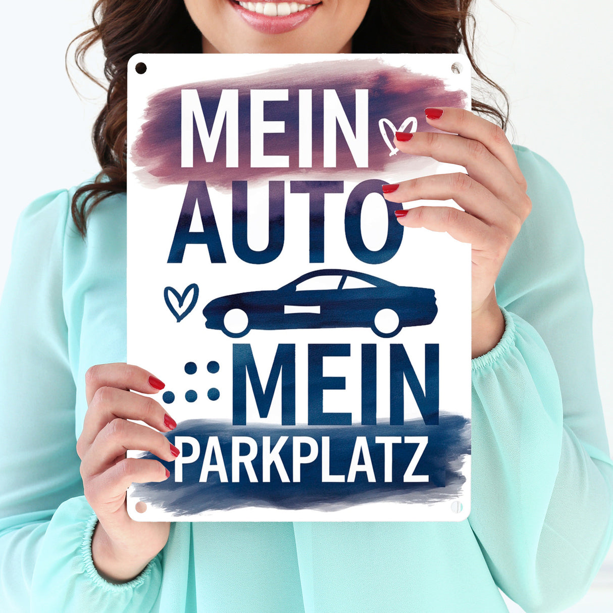 Mein Auto, Mein Parkplatz Metallschild in 15x20 cm