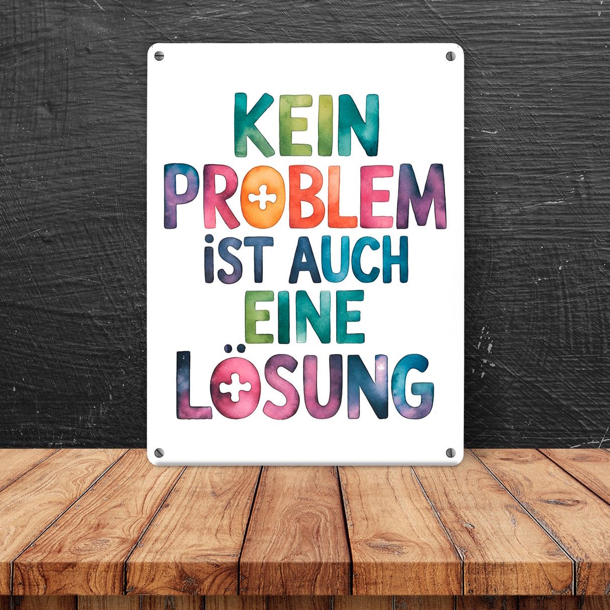 Kein Problem ist auch eine Lösung Metallschild in 15x20 cm