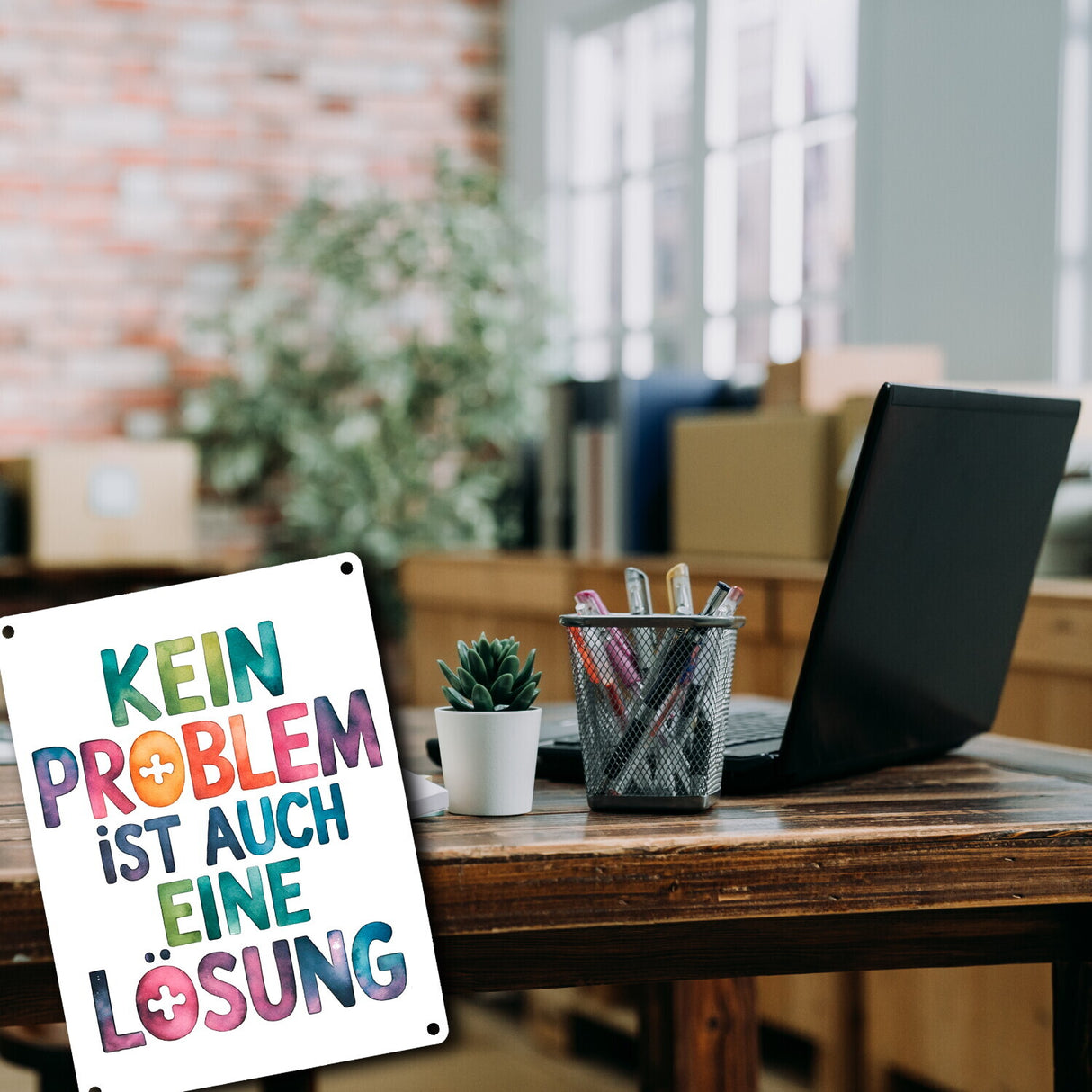 Kein Problem ist auch eine Lösung Metallschild in 15x20 cm