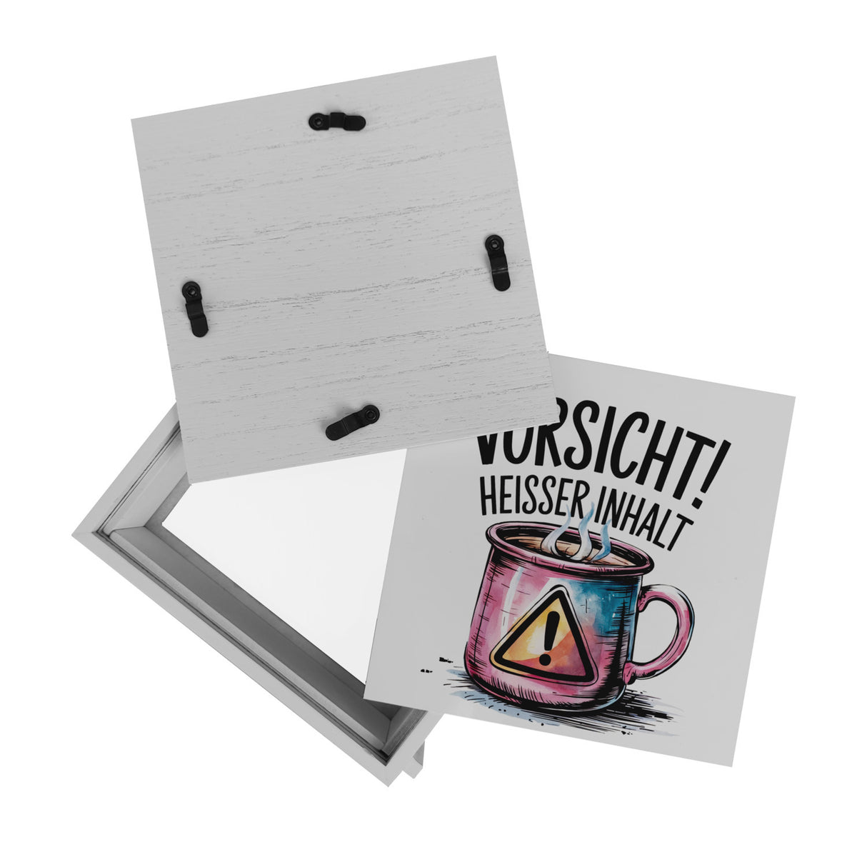 Dampfende Tasse Vorsicht Heißer Inhalt Spardose