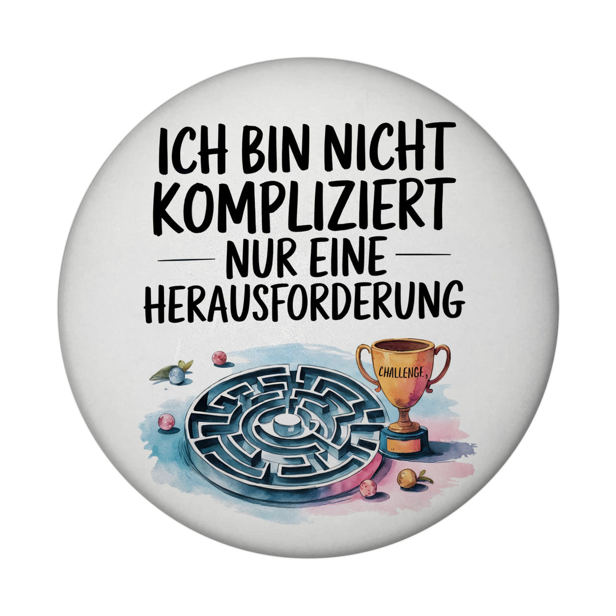 Herausforderung, nicht kompliziert Magnet Pokal