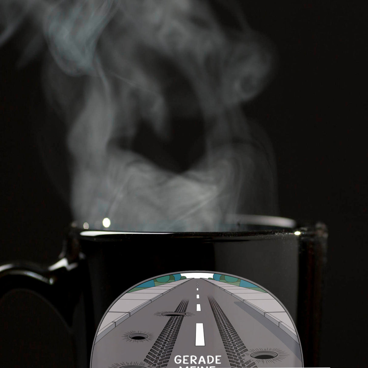 Steuer Politik-Kritik Tasse mit Schlagloch-Straße