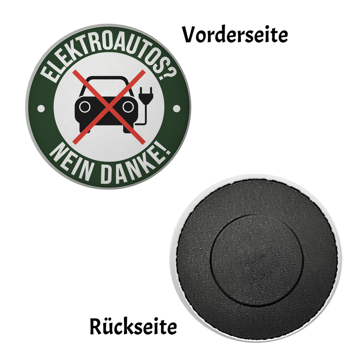 Elektroauto Statement Magnet: NEIN DANKE!