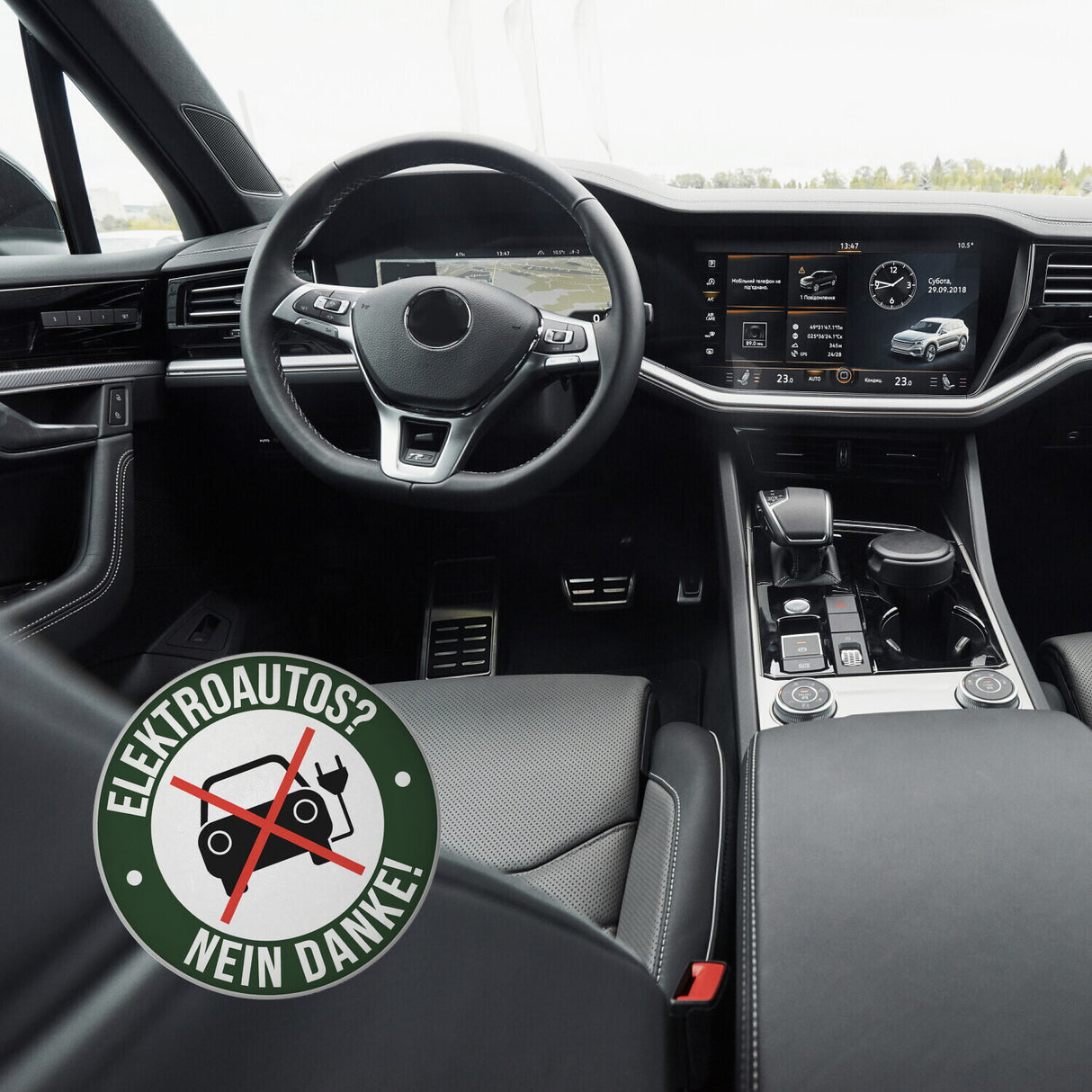 Elektroauto Statement Magnet: NEIN DANKE!