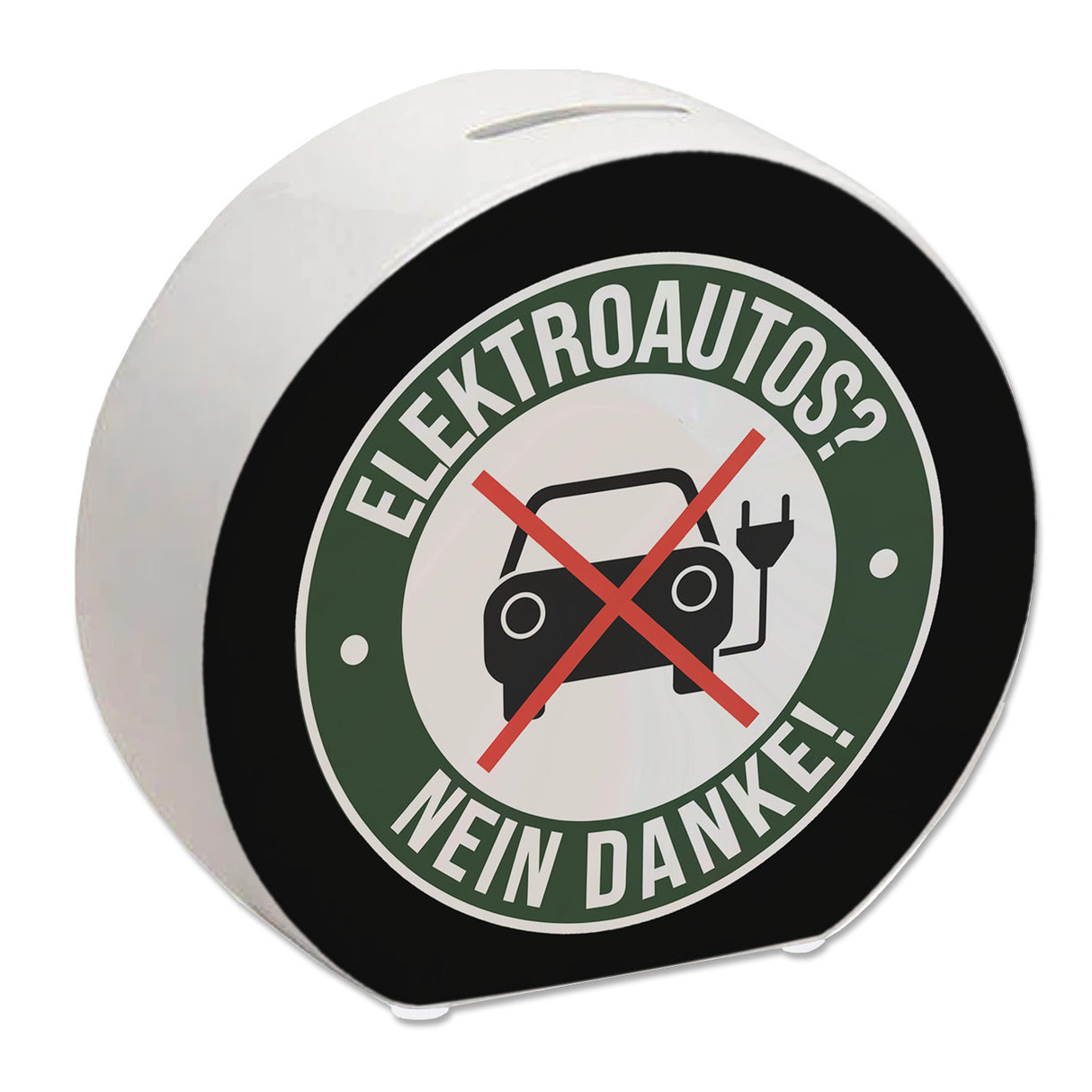 Elektroauto Statement Spardose : NEIN DANKE!
