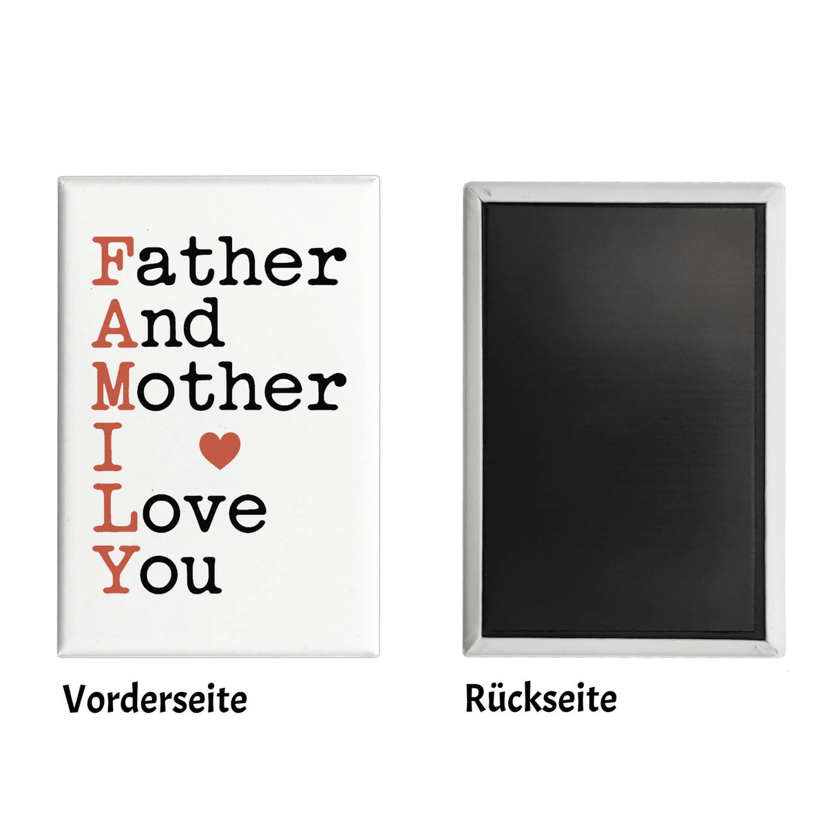 FAMILY Herz Souvenir Souvenir Magnet für Eltern