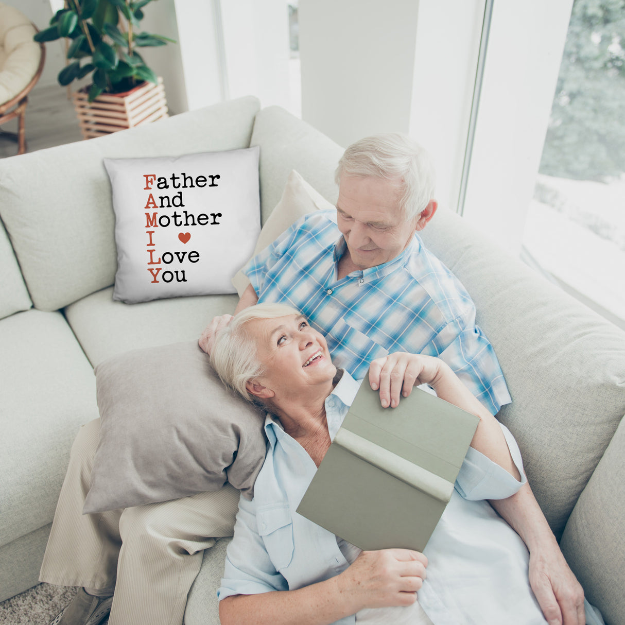 FAMILY Herz Kissen für Eltern