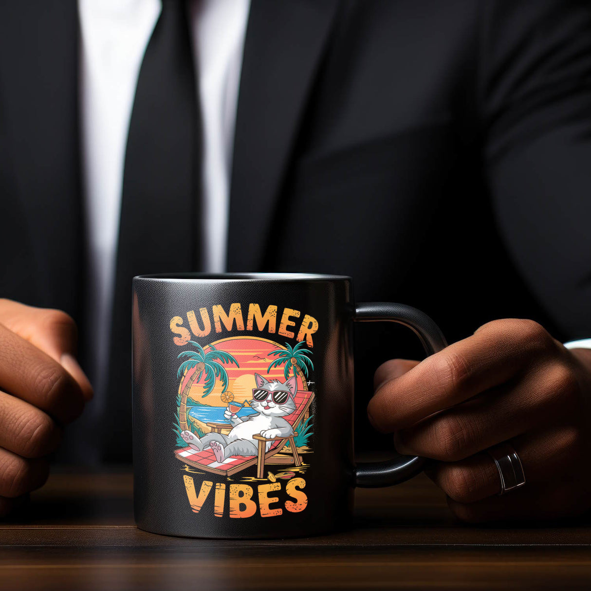 Katze Sonnenbrille Summer Vibes Tasse