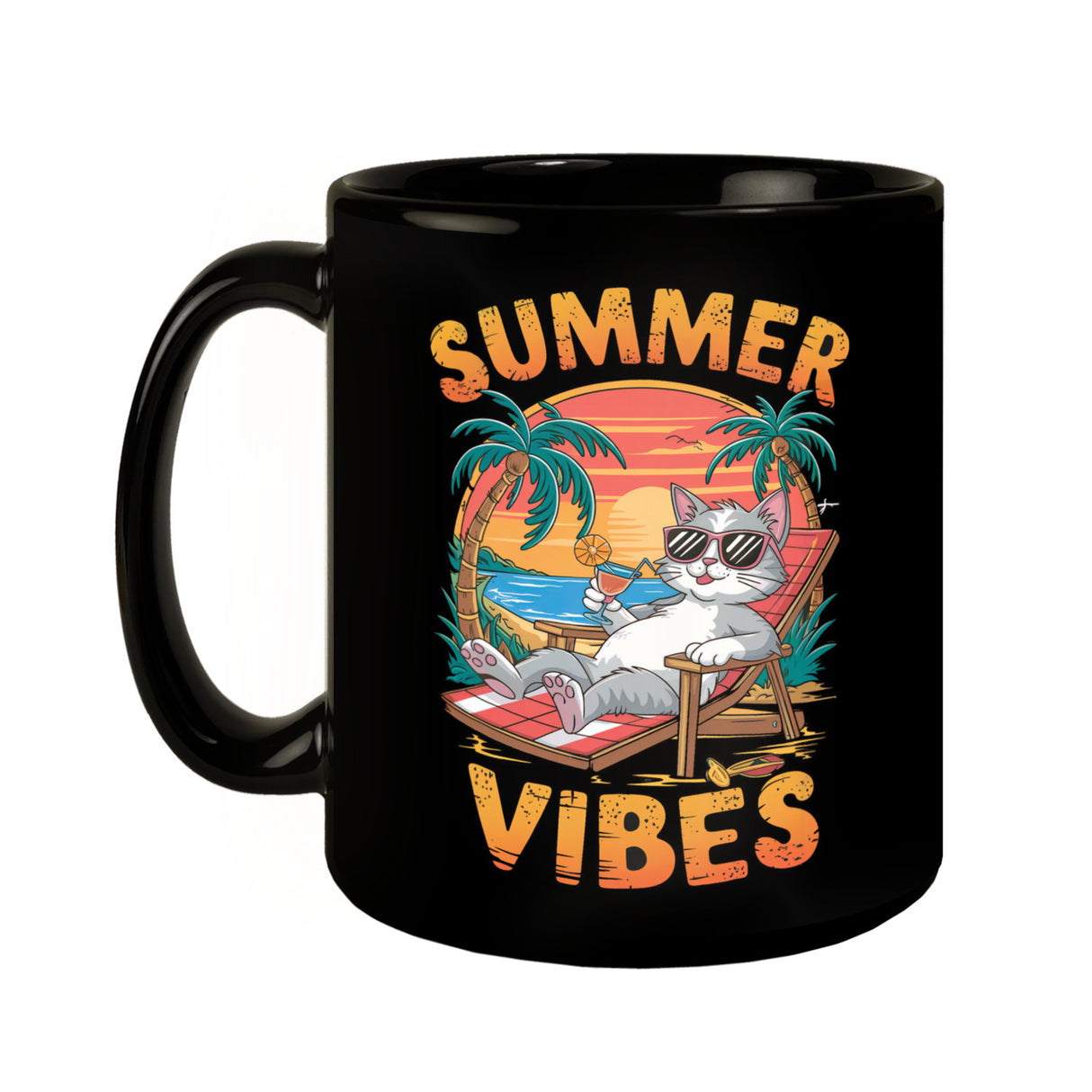 Katze Sonnenbrille Summer Vibes Tasse