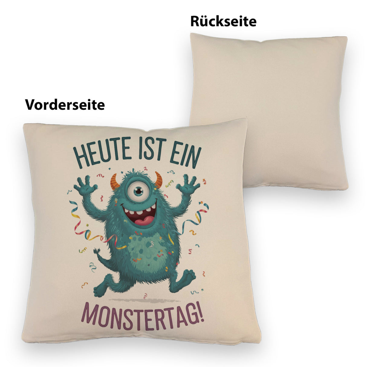 Heute ist ein Monstertag! Kissen