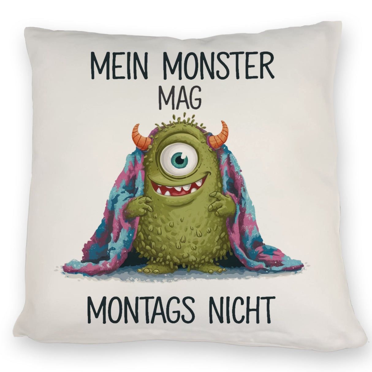 Grünes Monster mit Decke Montagsmuffel Kissen