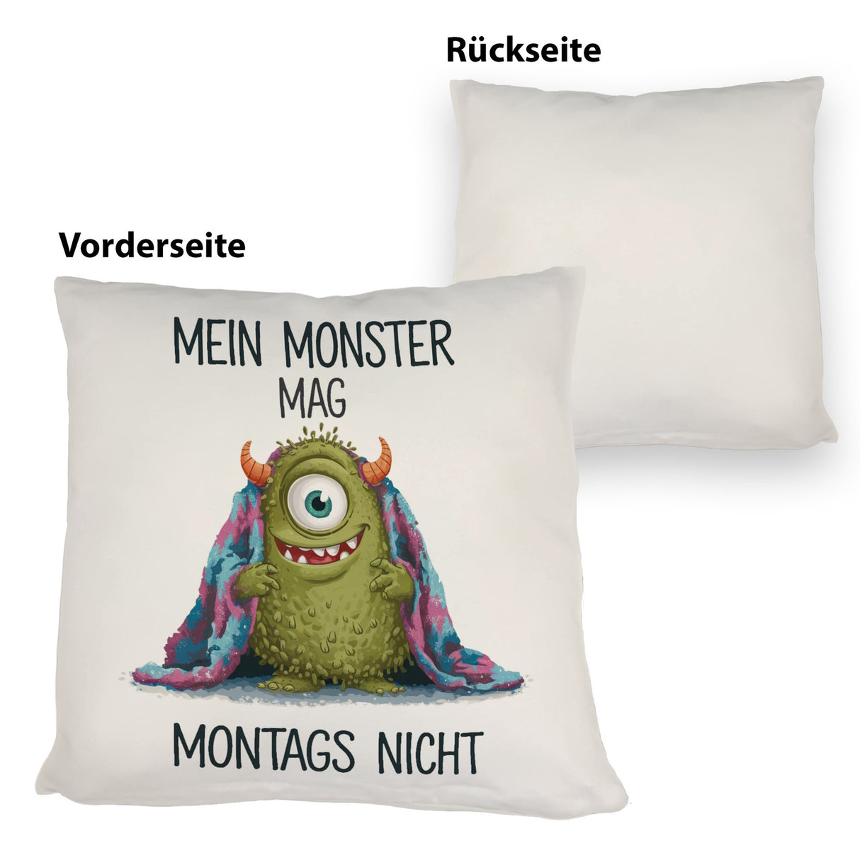 Grünes Monster mit Decke Montagsmuffel Kissen
