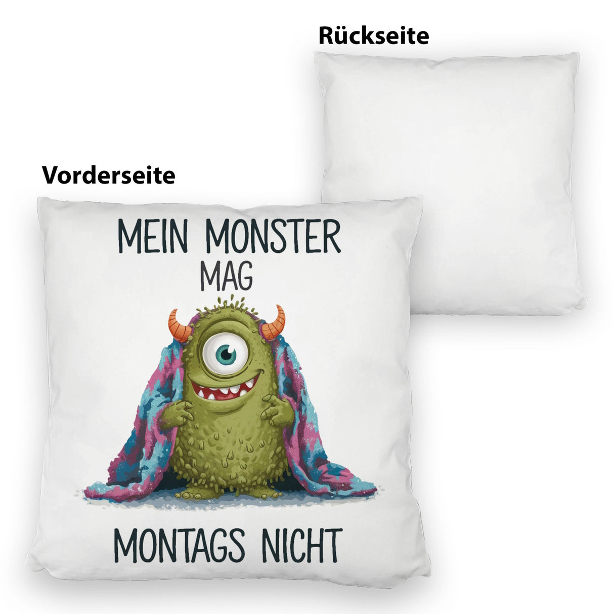 Grünes Monster mit Decke Montagsmuffel Kissen