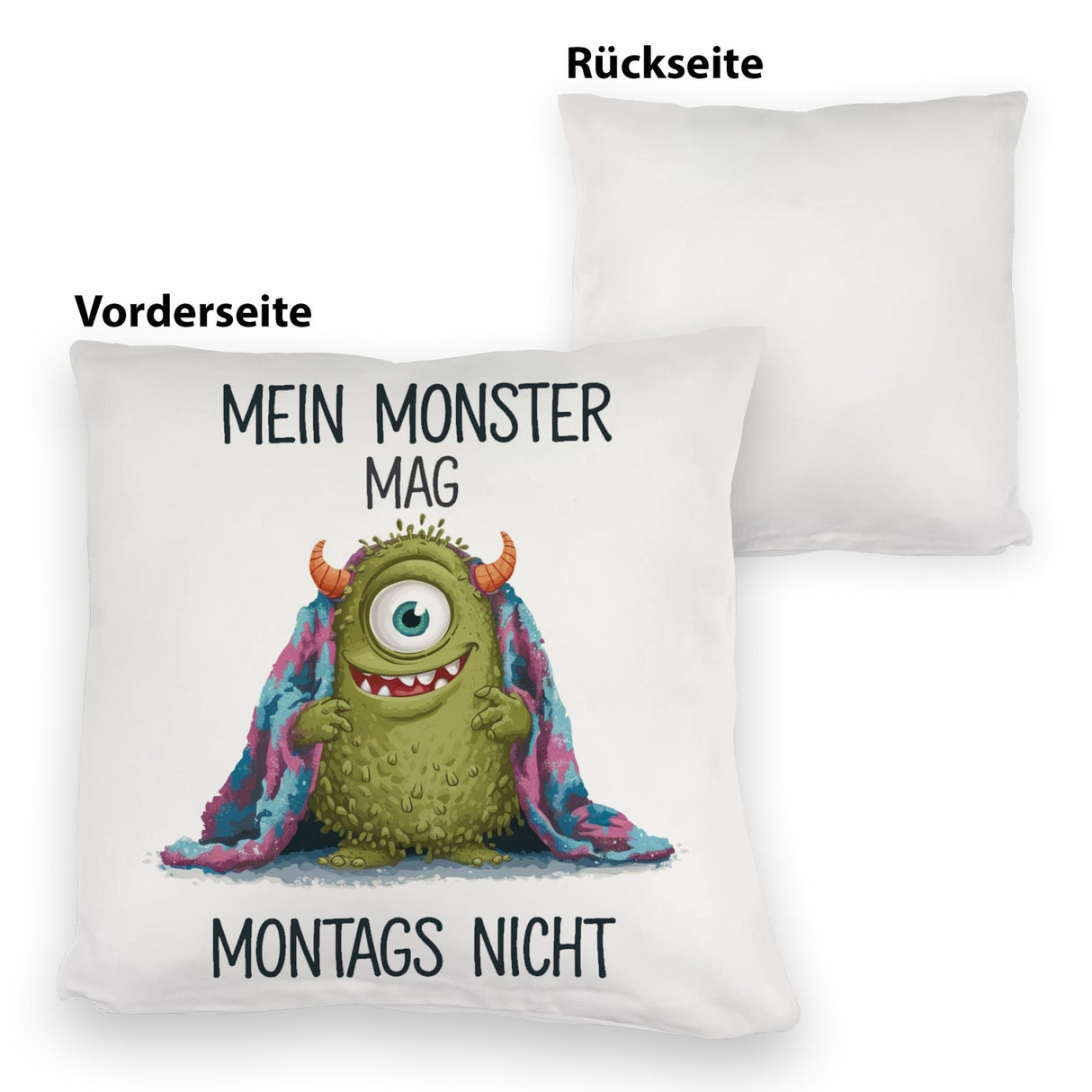 Grünes Monster mit Decke Montagsmuffel Kissen
