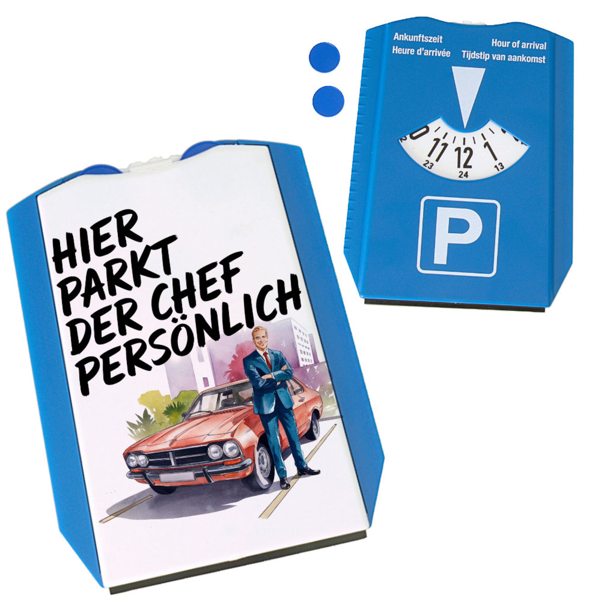 Chef parkt hier persönlich Parkscheibe Boss mit Auto