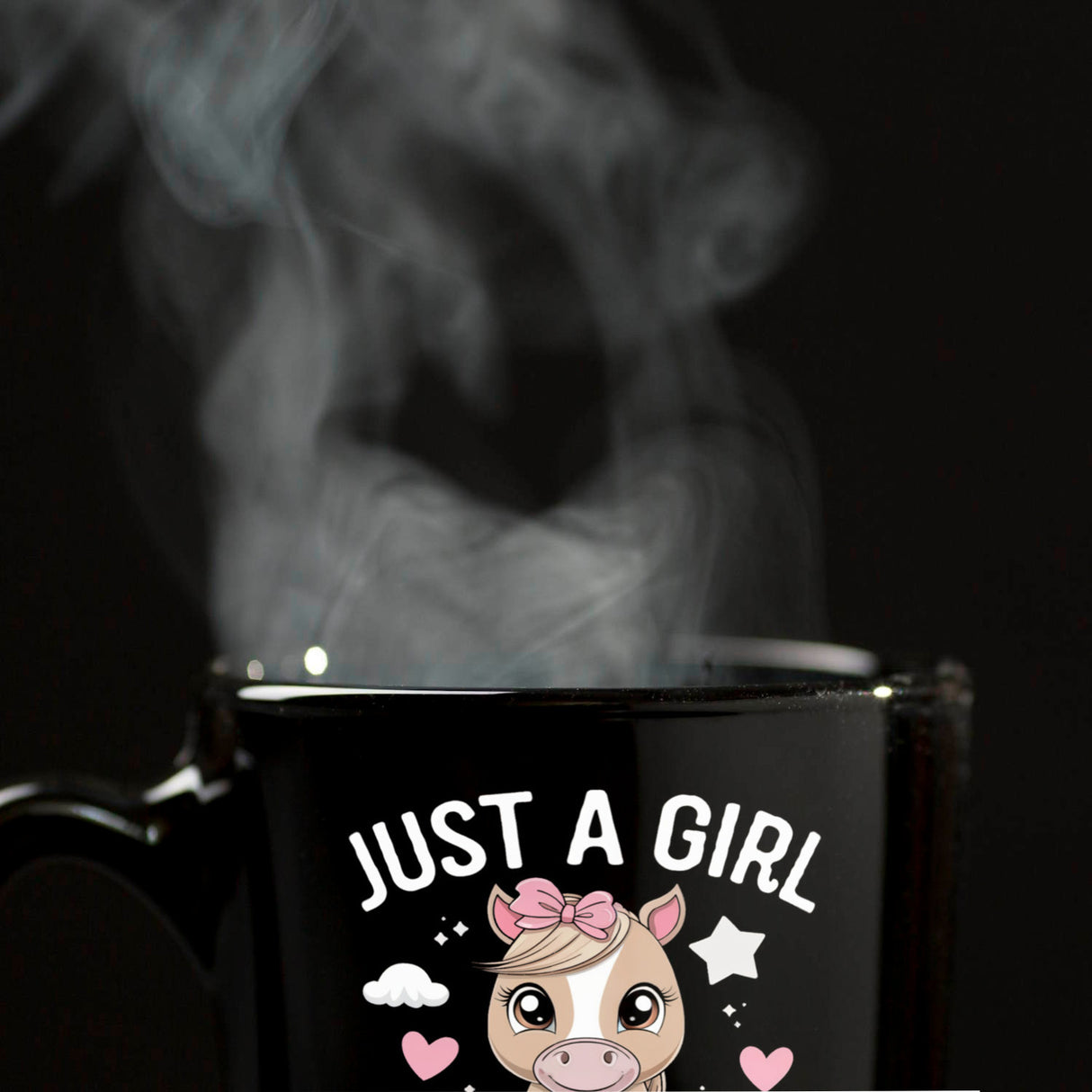 Just a girl love horses Tasse Pferd Sterne Herzen