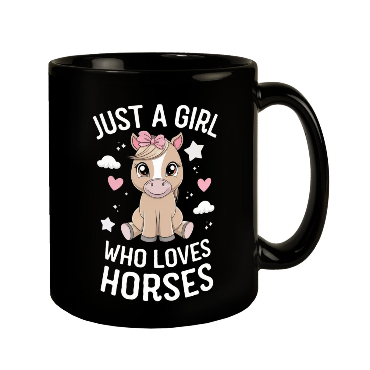 Just a girl love horses Tasse Pferd Sterne Herzen