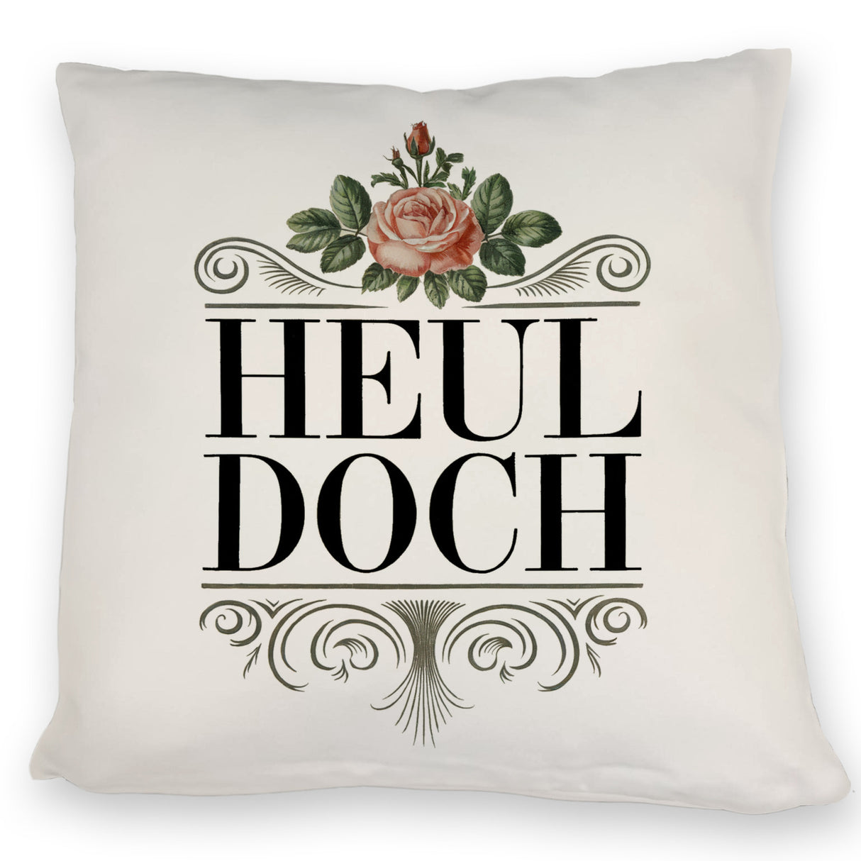 Heul doch Rose Kissen Rosendekor