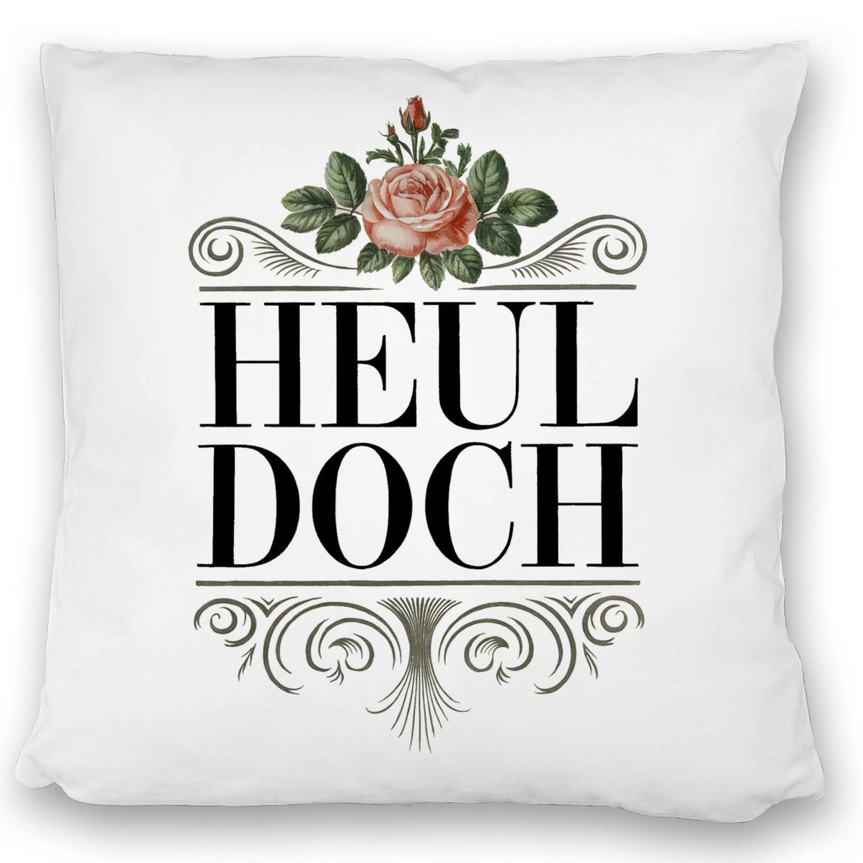 Heul doch Rose Kissen Rosendekor