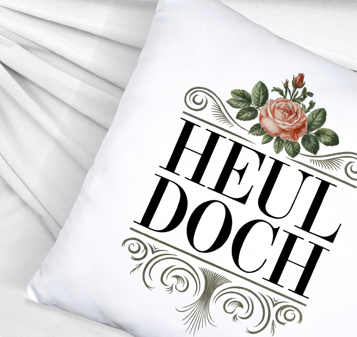 Heul doch Rose Kissen Rosendekor