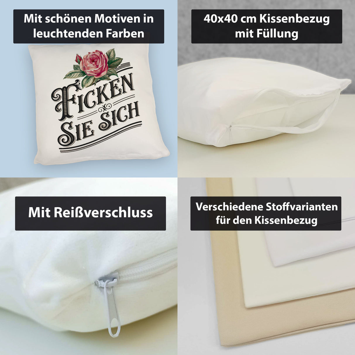 Ficken Sie Sich Kissen Rose Vintage