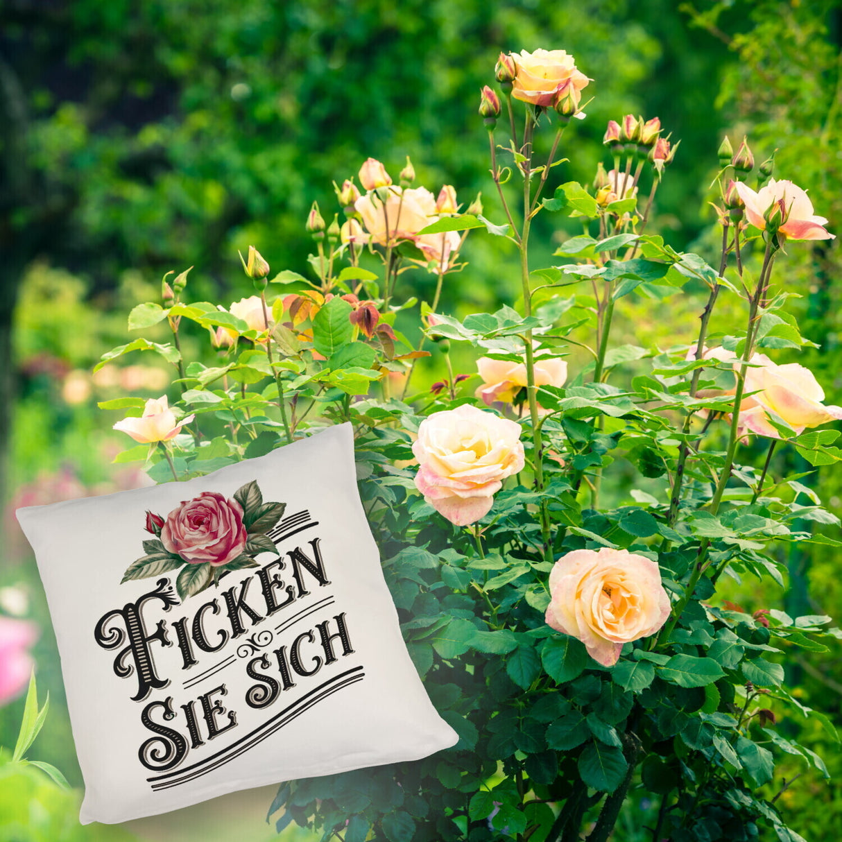 Ficken Sie Sich Kissen Rose Vintage