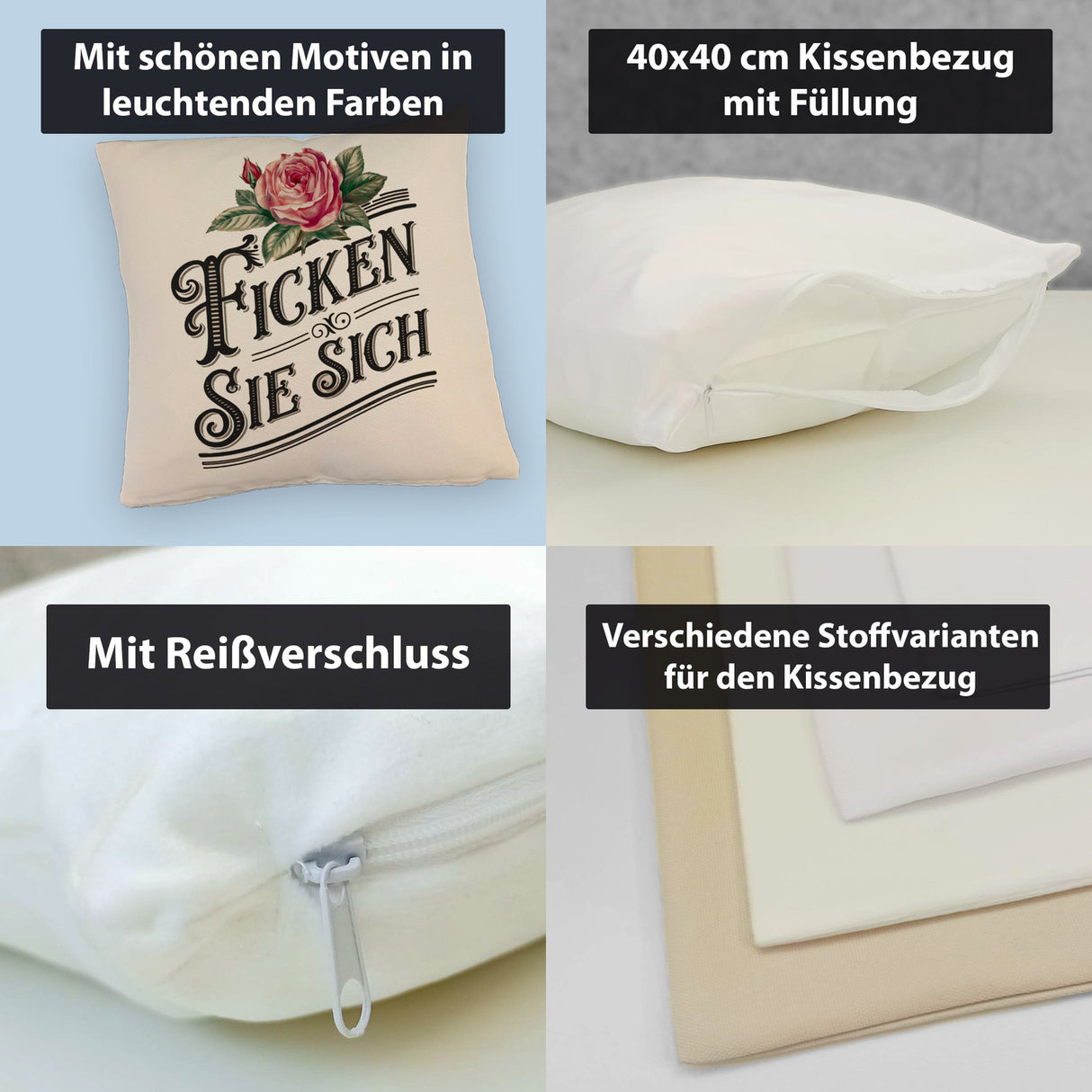 Ficken Sie Sich Kissen Rose Vintage