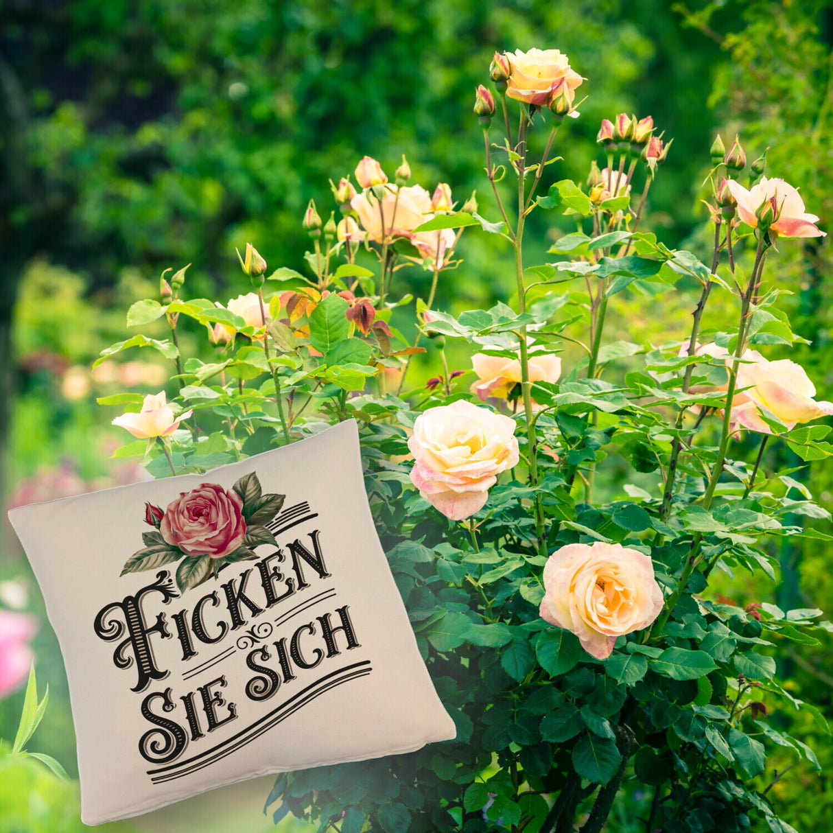 Ficken Sie Sich Kissen Rose Vintage