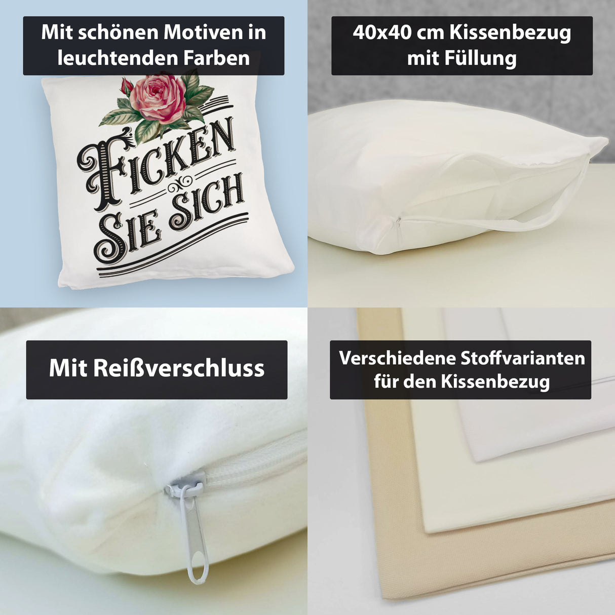 Ficken Sie Sich Kissen Rose Vintage