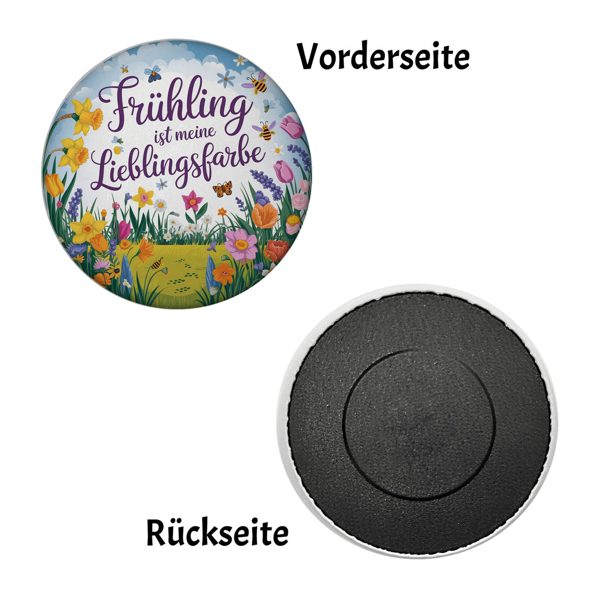 Frühlingswiese Magnet - Frühling ist meine Lieblingsfarbe