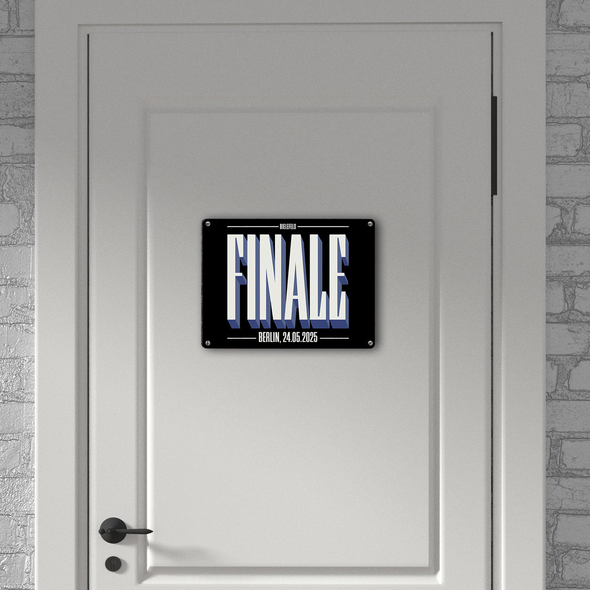 FINALE 2025 Bielefeld Metallschild in 15x20 cm für das Pokalfinale in Berlin