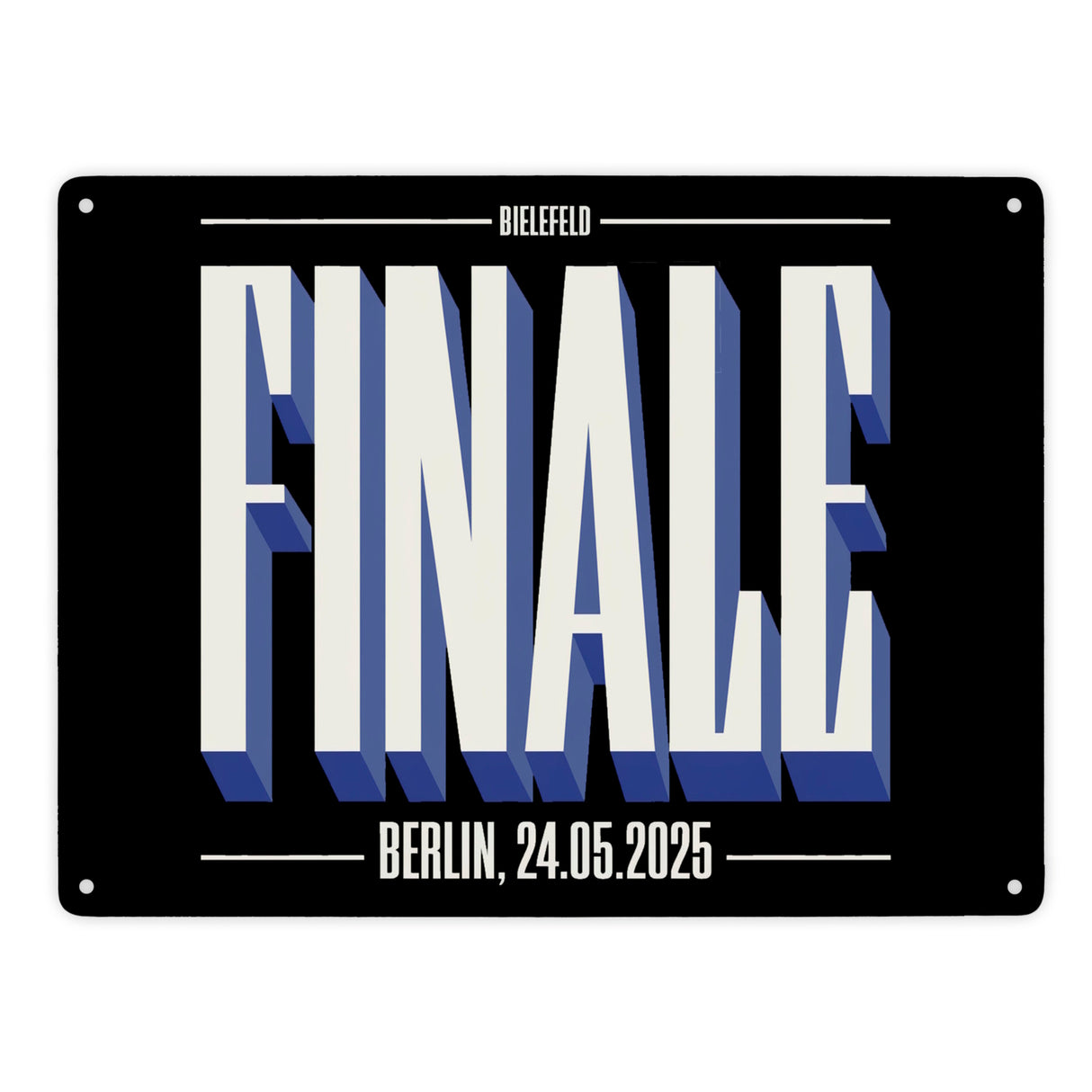 FINALE 2025 Bielefeld Metallschild in 15x20 cm für das Pokalfinale in Berlin