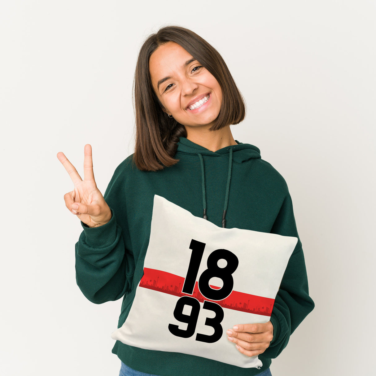 Stuttgart Brustring 1893 Kissen mit Skyline