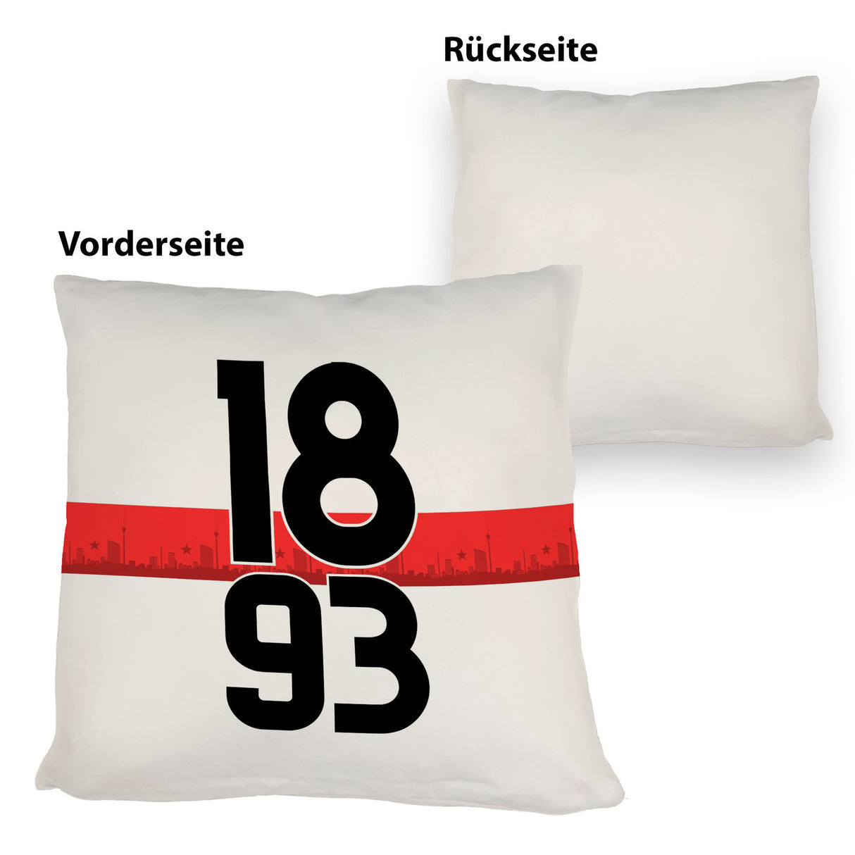 Stuttgart Brustring 1893 Kissen mit Skyline